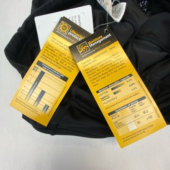 NEW! Athleta Compression UV Sweat Wicking 7/8 All Black Legging Women’s Size XS - Picture 2 of 12